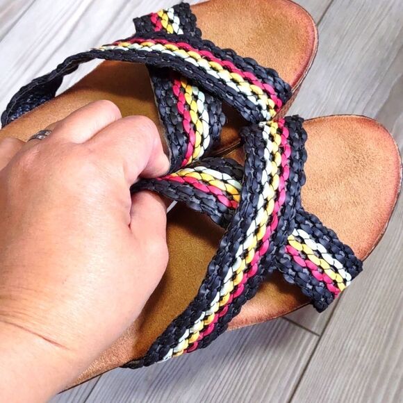 (65-1655) Vepose Wedge Sandals Platform Sz 37 (6.5) - Picture 6 of 9